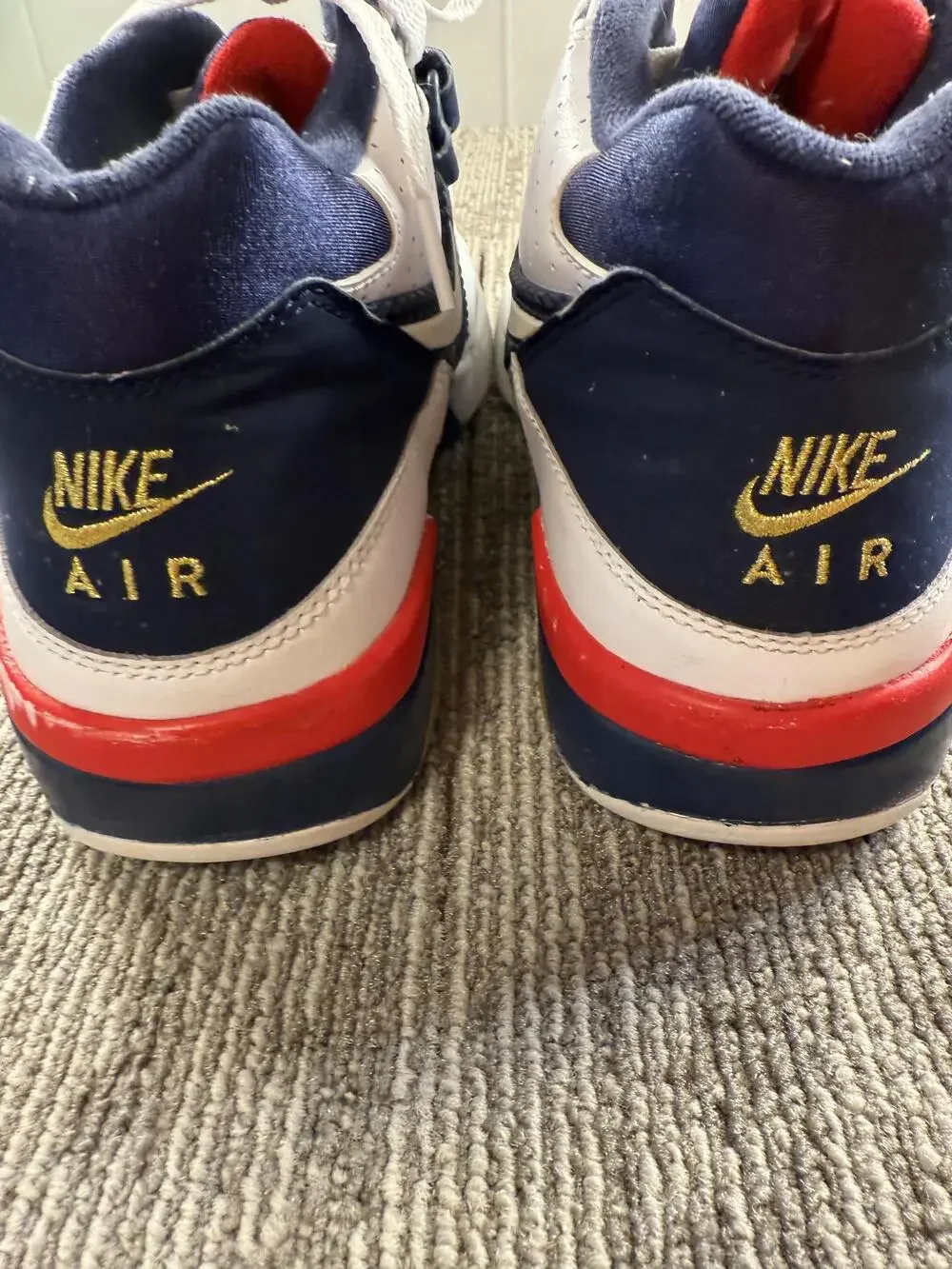 Nike Air Force 180 Mid Olympic Basketball Shoes Mens Size 9.5 White 310095-100